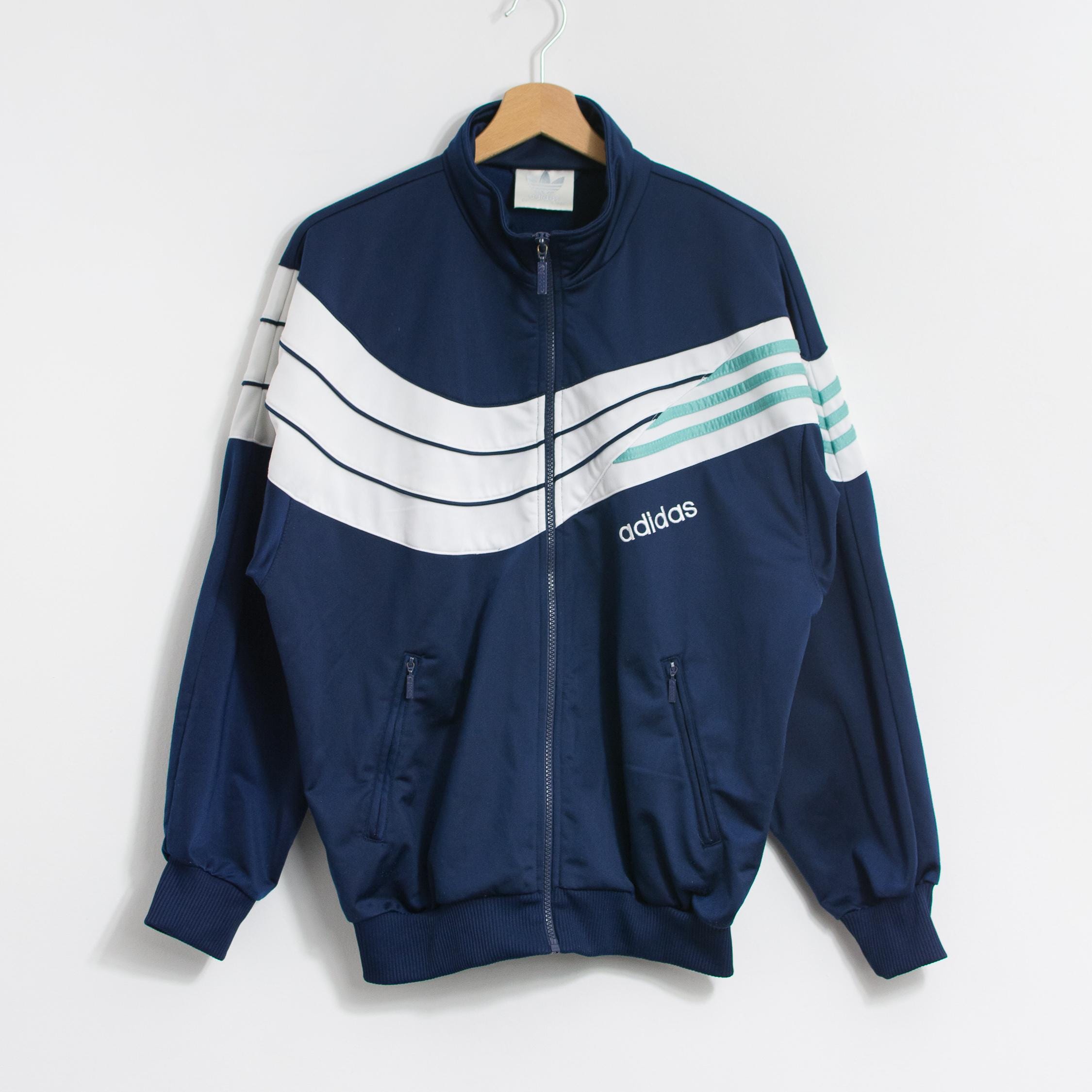 Vintage 80s/90s Adidas Track Jacket Full Zip S - Etsy