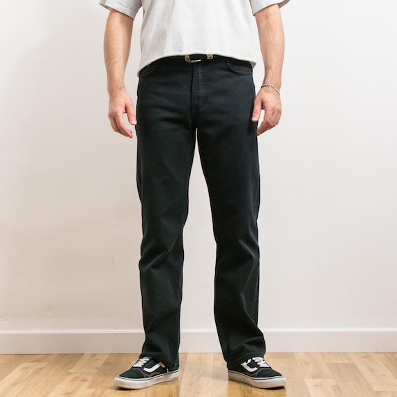 パンツ 90s   jeans straight pants CROSS Black Vintage Jeans | Straight Leg 90s Denim Pants | Men's