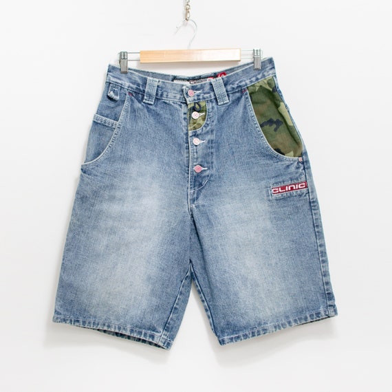 Pantaloncini hip hop Y2K CLINIC Pantaloncini di jeans larghi da uomo taglia XS S Etsy Italia