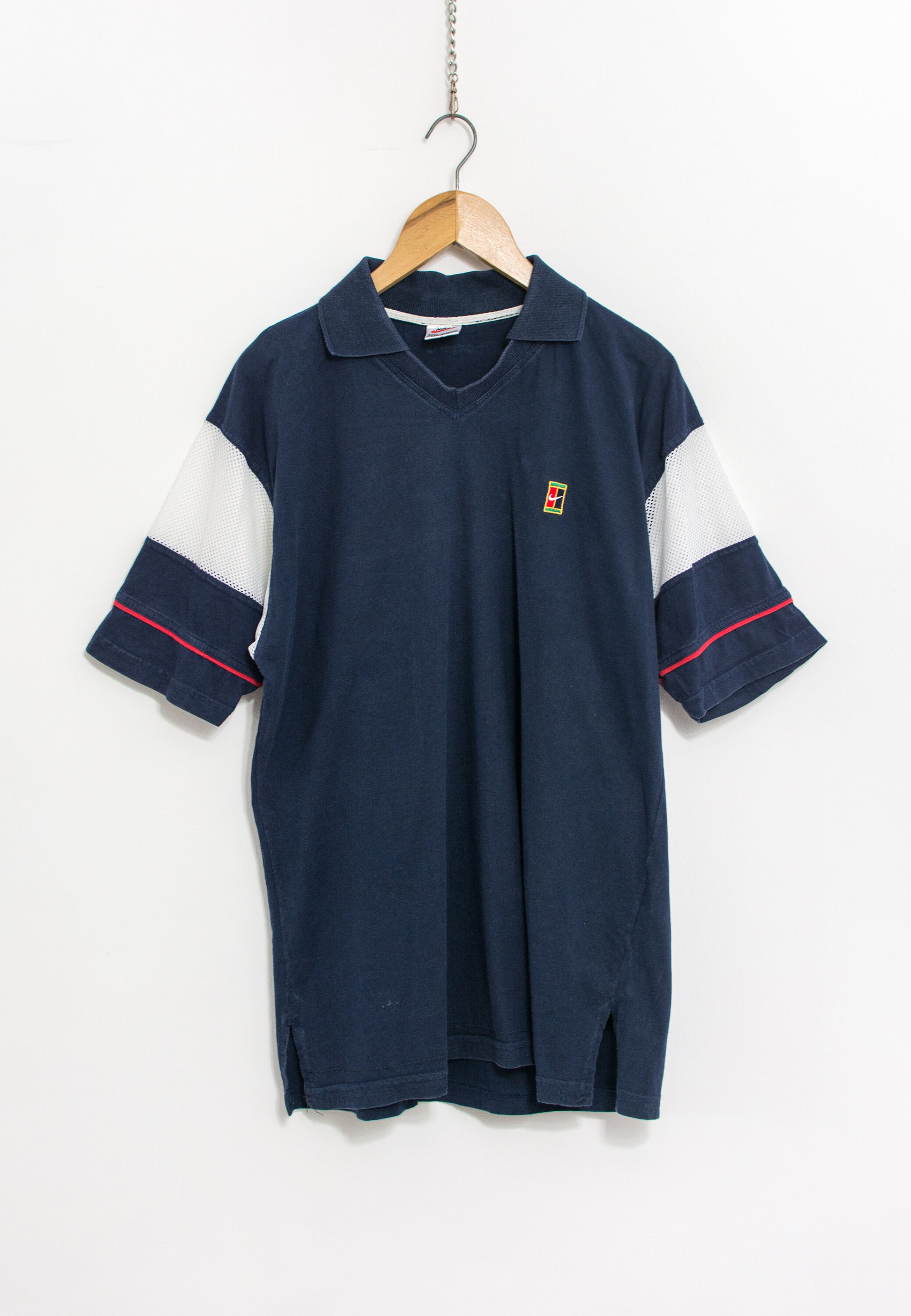 NIKE 90年代 ポロシャツ ヴィンテージ ブルーカラー 半袖 メンズ 