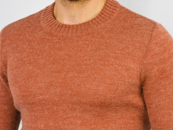Pull saumon rose or pull rouge vintage hommes S M Etsy France