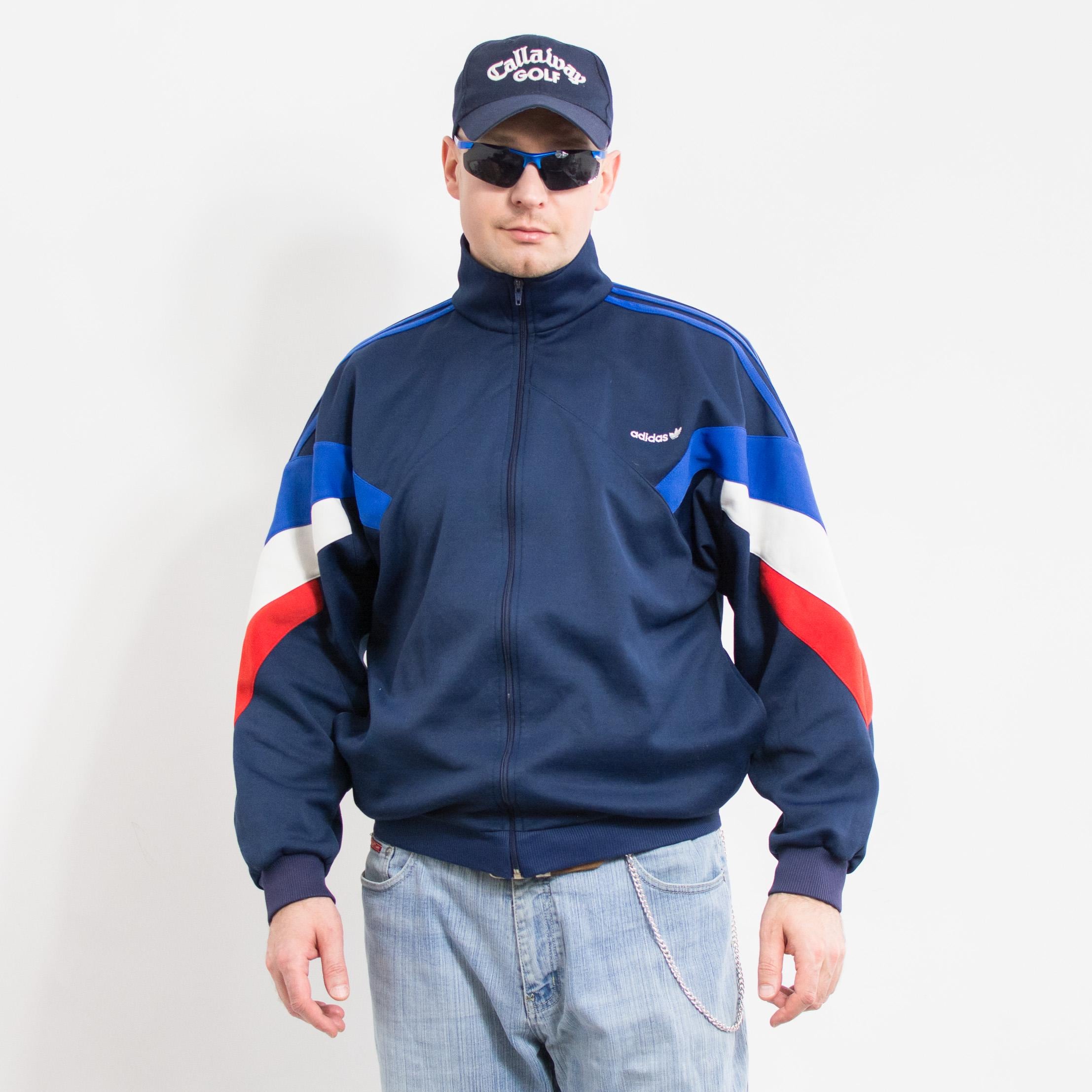 ADIDAS 80's Track Jacket Vintage Tracksuit Top Men Size M/L - Etsy