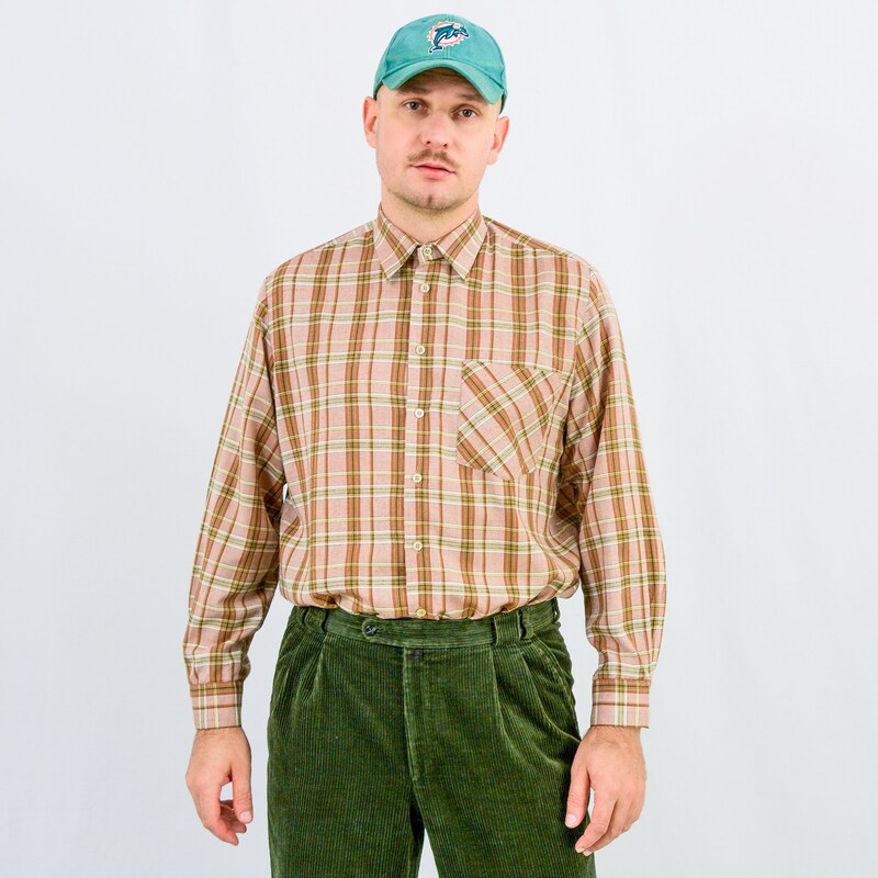 Black & White Vintage Plaid Shirt