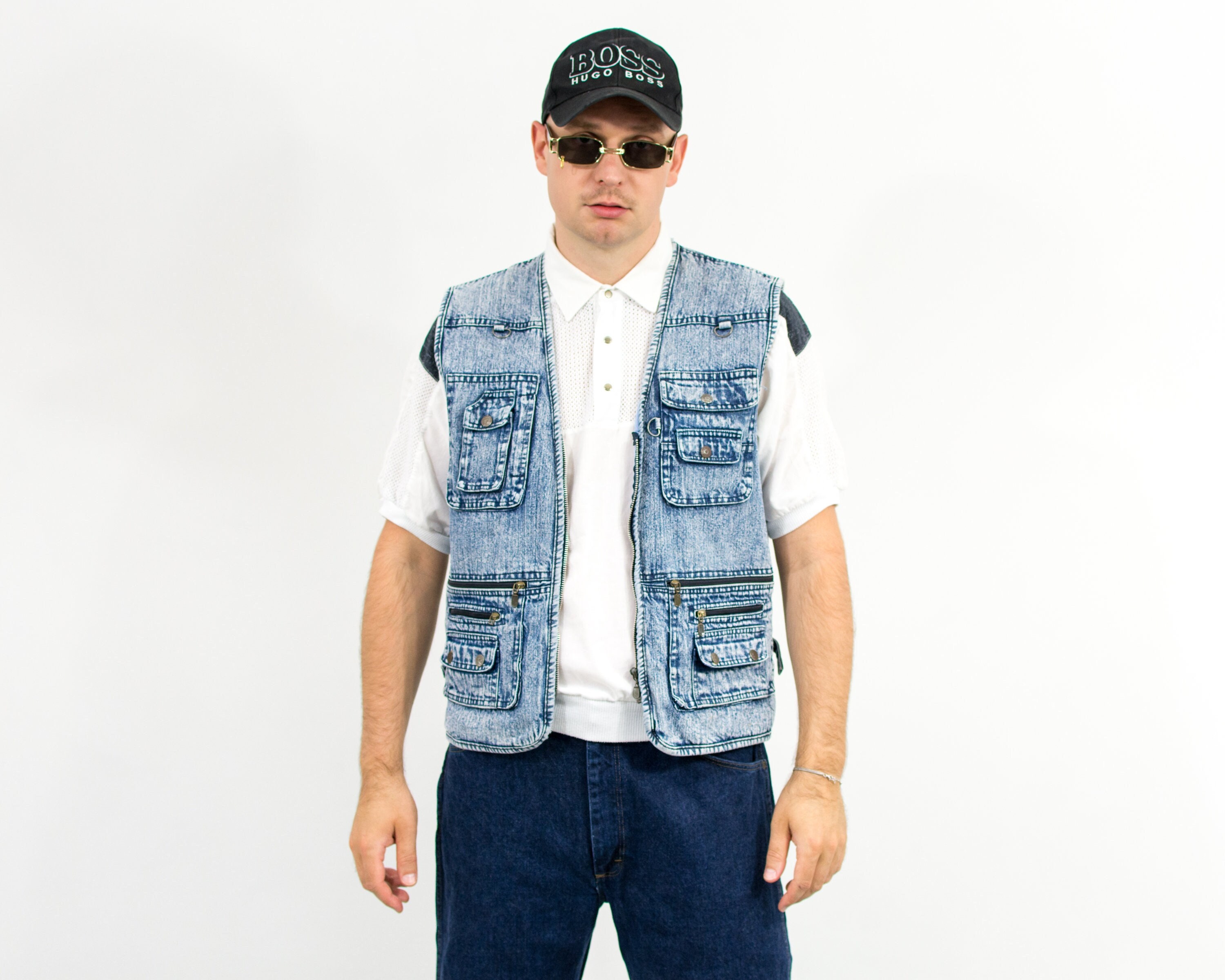 Denim shop utility vest