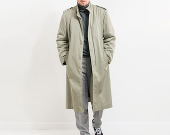 trench-coat isolé vintage ceinturé hommes taille L