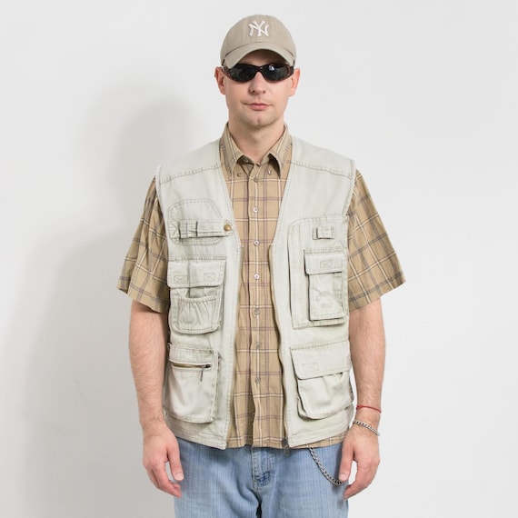トップス (vintage)90s mark's work wear house vest Historical Emporium Men's Commander Cotton Casual Work Vest