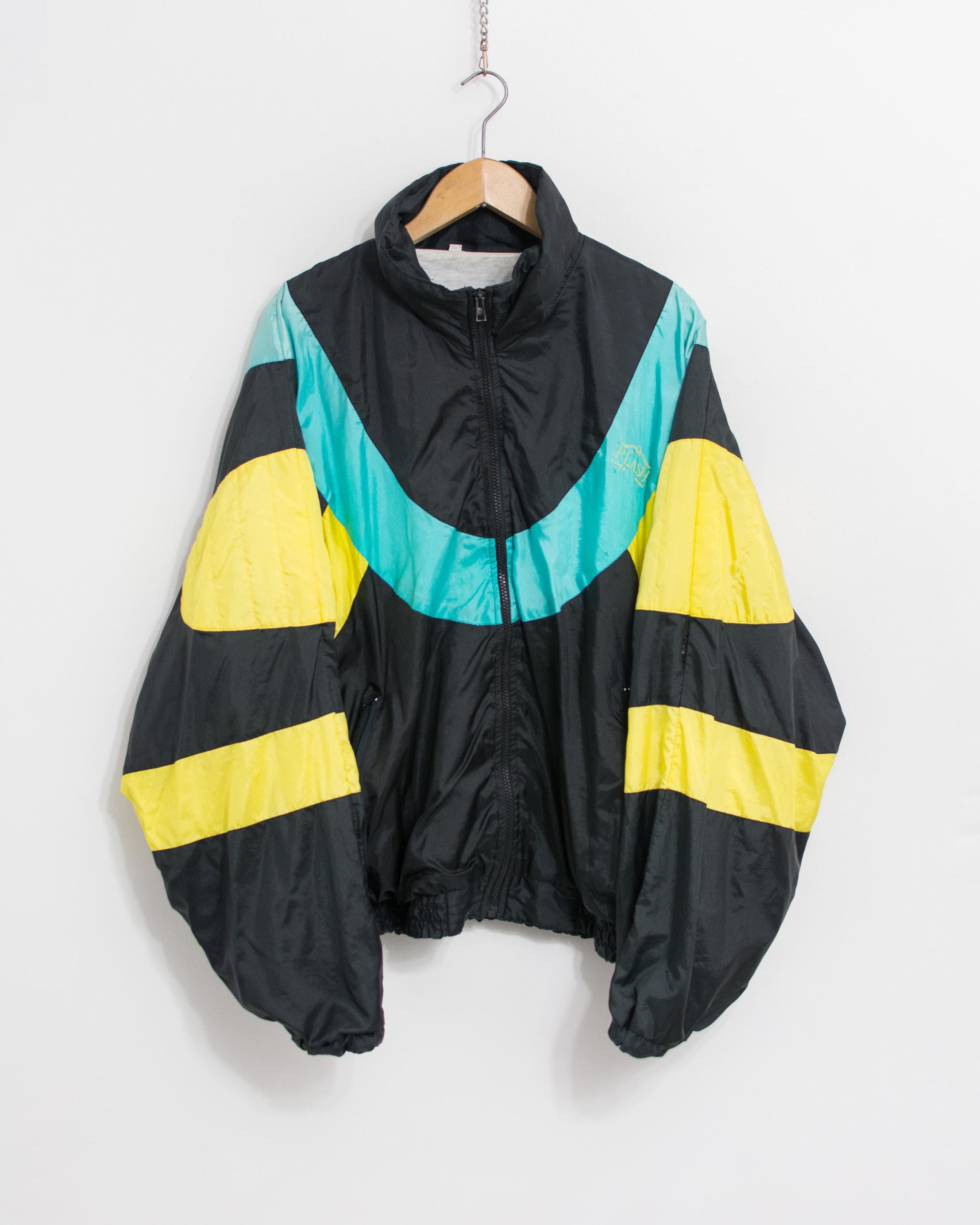 Vintage 90s Track Jacket Nylon Windbreaker Oversized Men Size XXL