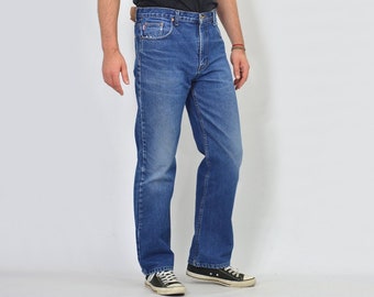 Bugjo Vintage Jeans W36 L34 Navy Blue High Waist Waisted