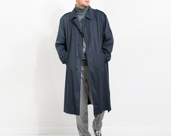 Vintage 90's light trench wool cashmere lining spring coat men size L