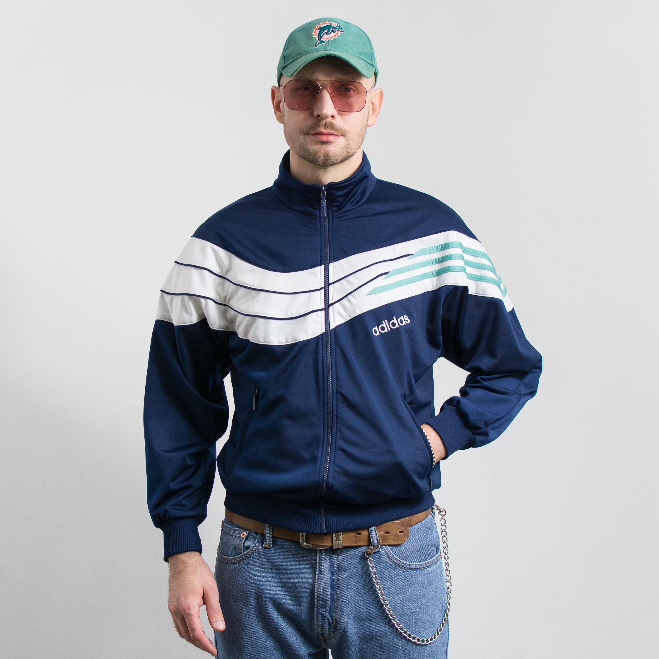 Vintage 80s/90s Adidas Track Jacket Full Zip S - Etsy