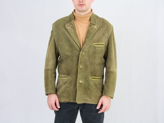 khaki suede coat