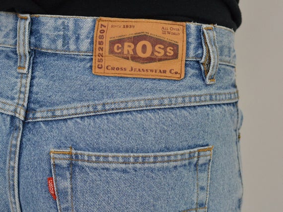 Croce jeans W35 L33 blu vintage vita alta pantaloni a vita | Etsy Italia