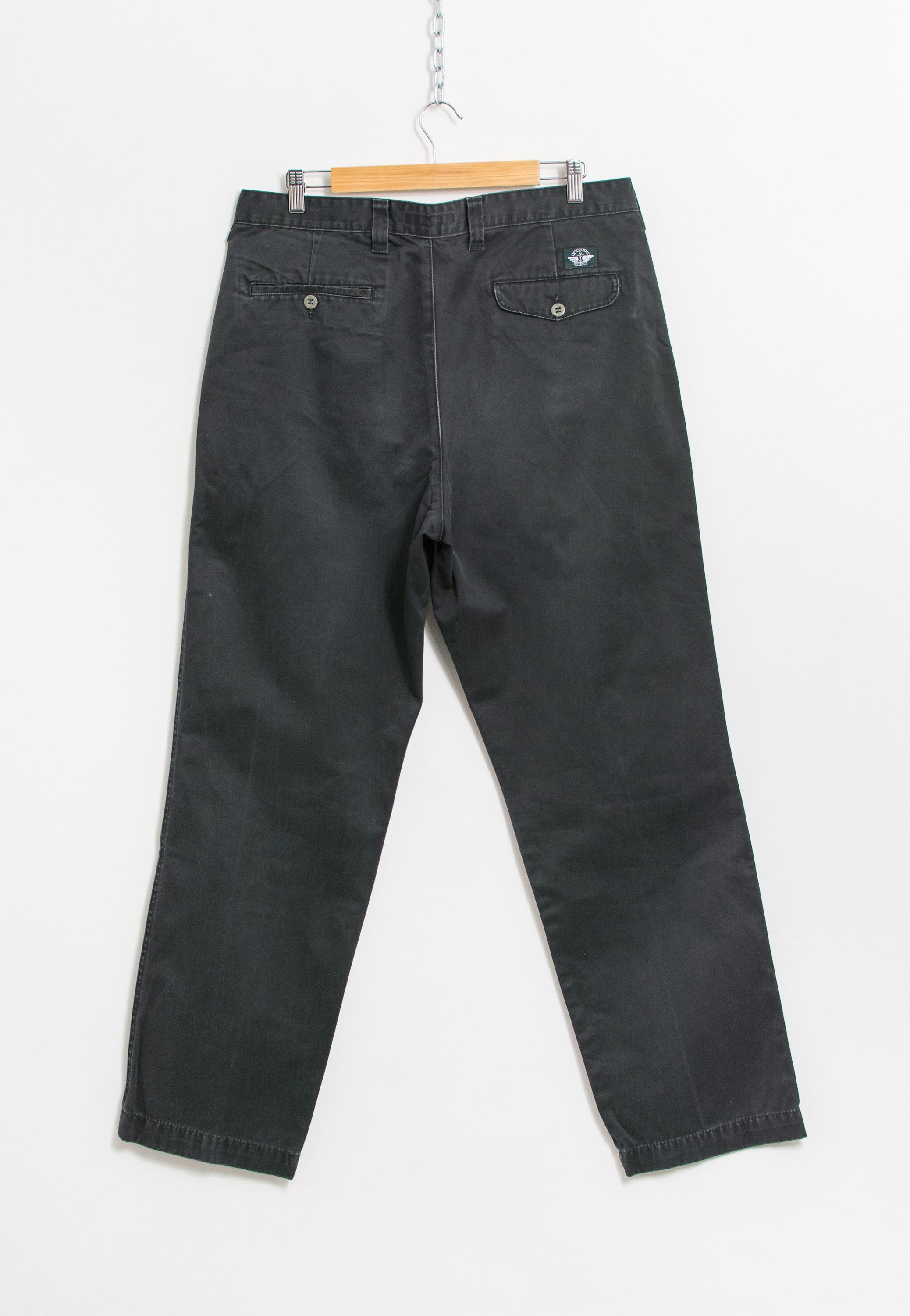 Dockers Pleated Denim Pants High Waist Workwear Men Size W38 L32
