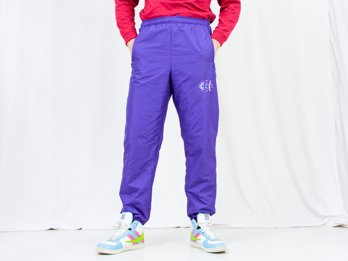 mens purple track pants