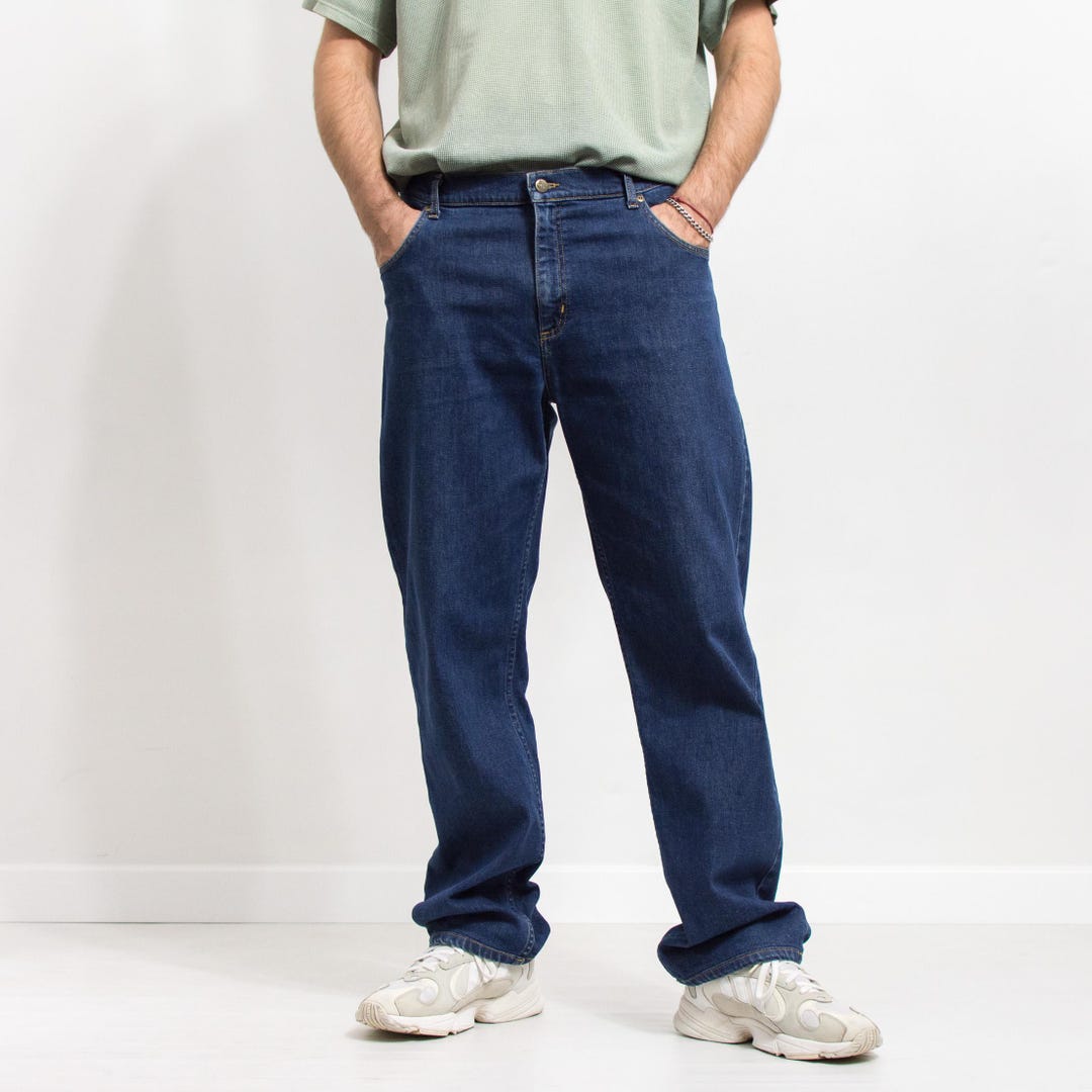 LEE Jeans Blue Denim Straight Leg Zip Fly Men Size W38 L31 - Etsy