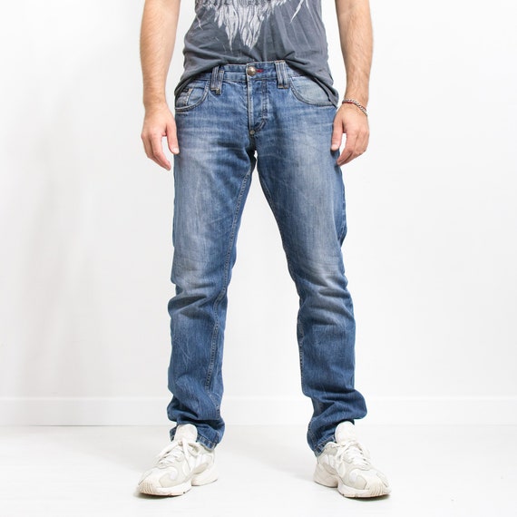 Philipp Plein Jeans Vintage Y2K Selvage Straight Leg Men Size W34