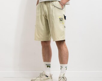 Vintage Safari Cargo Shorts | 90s Beige Utility Bottom Men's M - Etsy