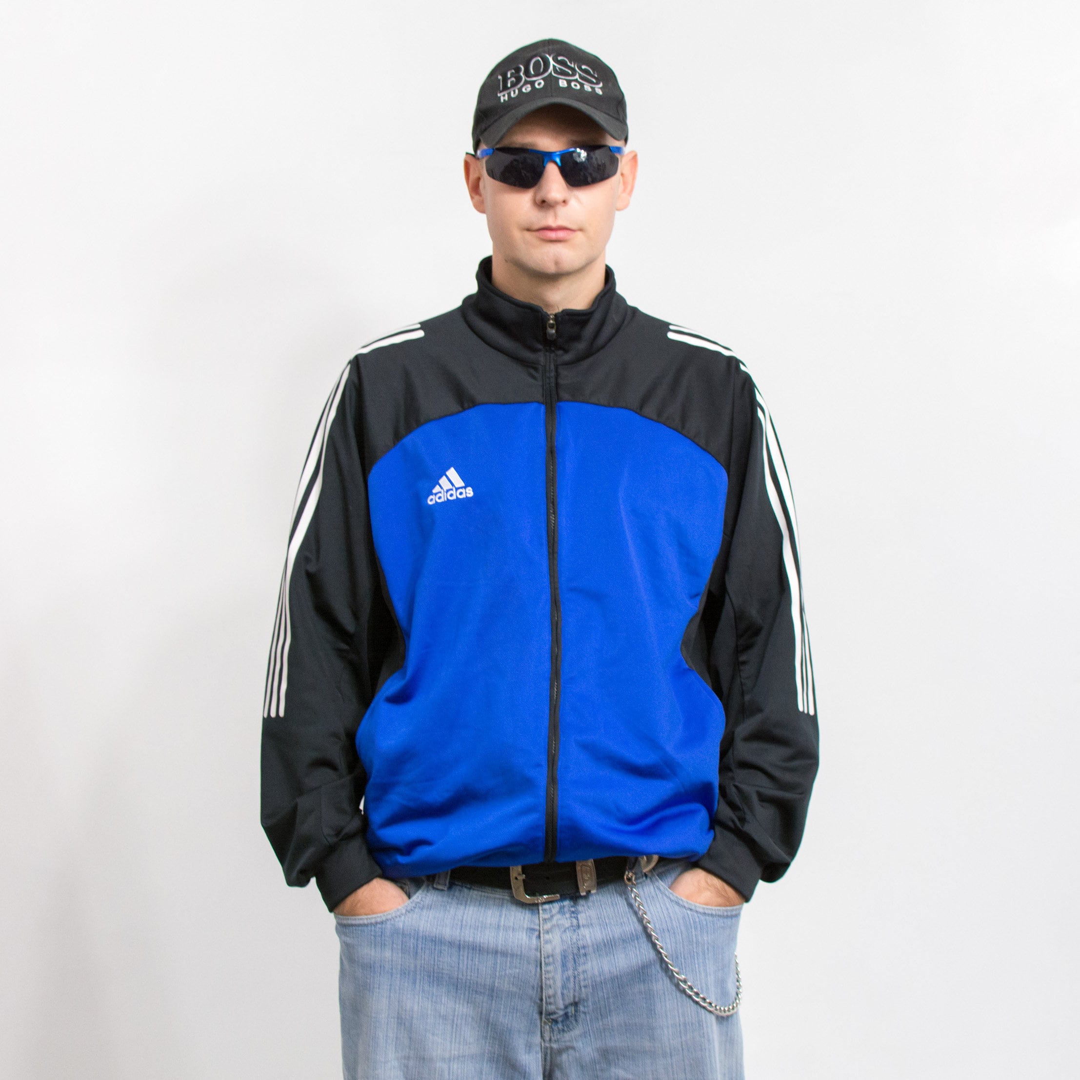 ADIDAS 90's Track Jacket Vintage Tracksuit Top Men Size L - Etsy