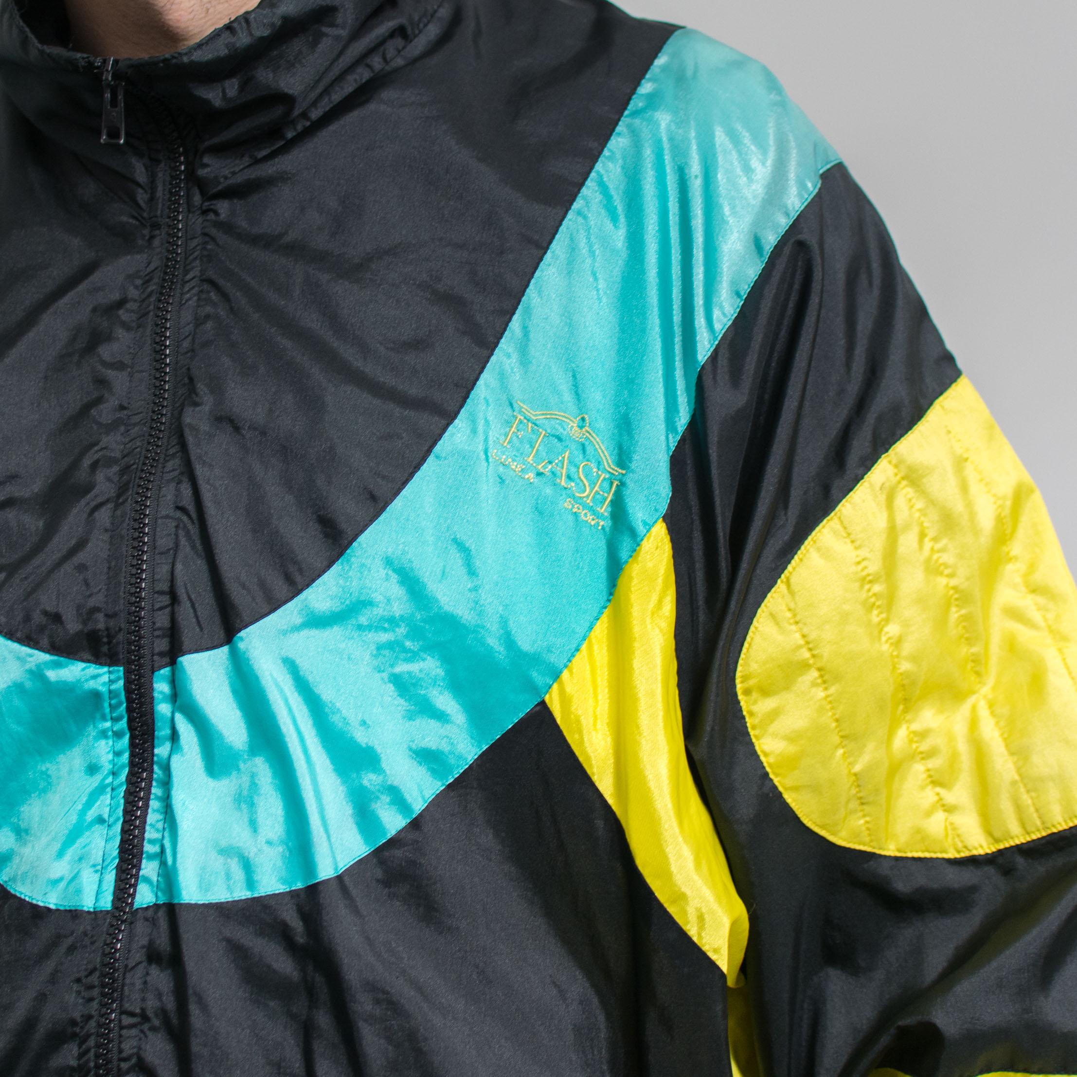 Vintage 90s Track Jacket Nylon Windbreaker Oversized Men Size XXL