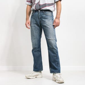 Levi&#39;s 501 jeans vintage distressed denim button fly men size W32 L30
