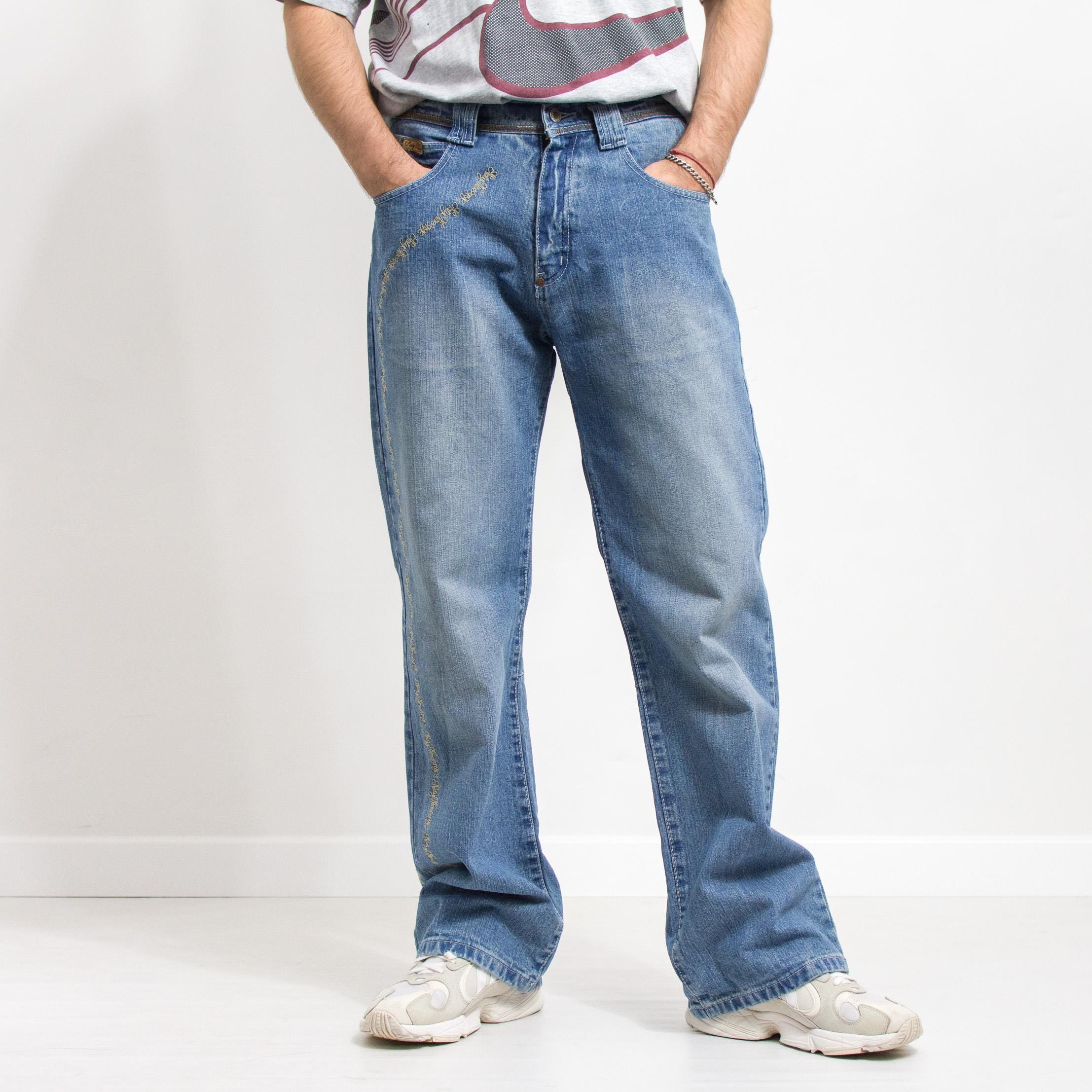Vintage Y2K Jeans Hip Hop Sixty Nine Embroidered Denim Men Size