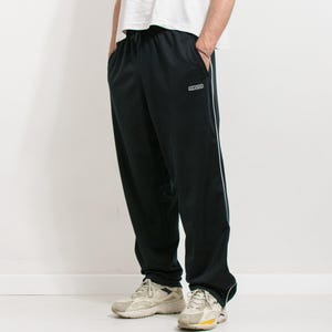 Adidas Track Pants | Vintage 2000s Black Joggers | men&#39;s XL