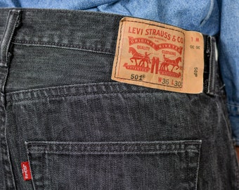 Vintage Gray Levi's 501 Jeans: 90s Straight Leg, W36 L30 - Etsy
