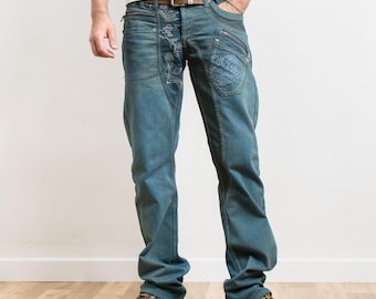 Cipo & Baxx ヴィンテージ Y2K 刺繍 ジーンズ 2000 年代 W34 L34