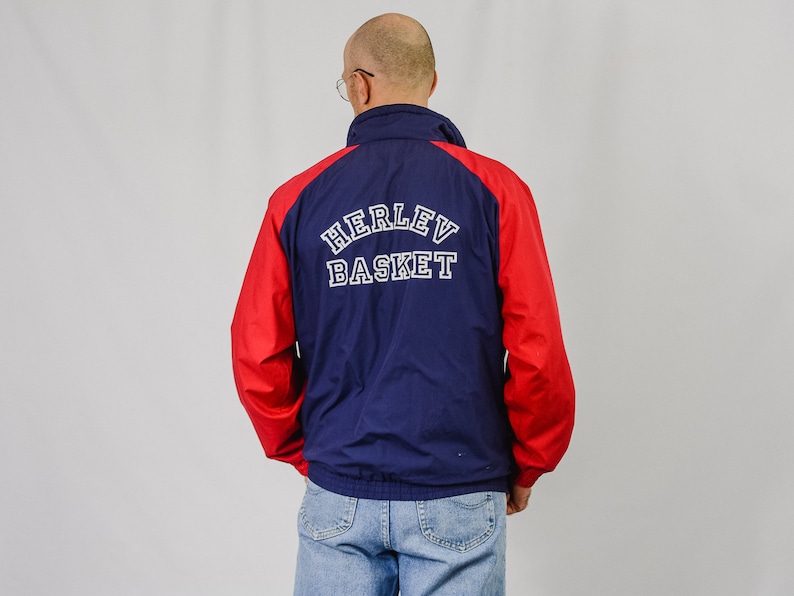 Harlev Basket jacket 90/'s windbreaker Vintage Berri oversized Sport track jacket bold blue tracksuit top hipster oldschool XL