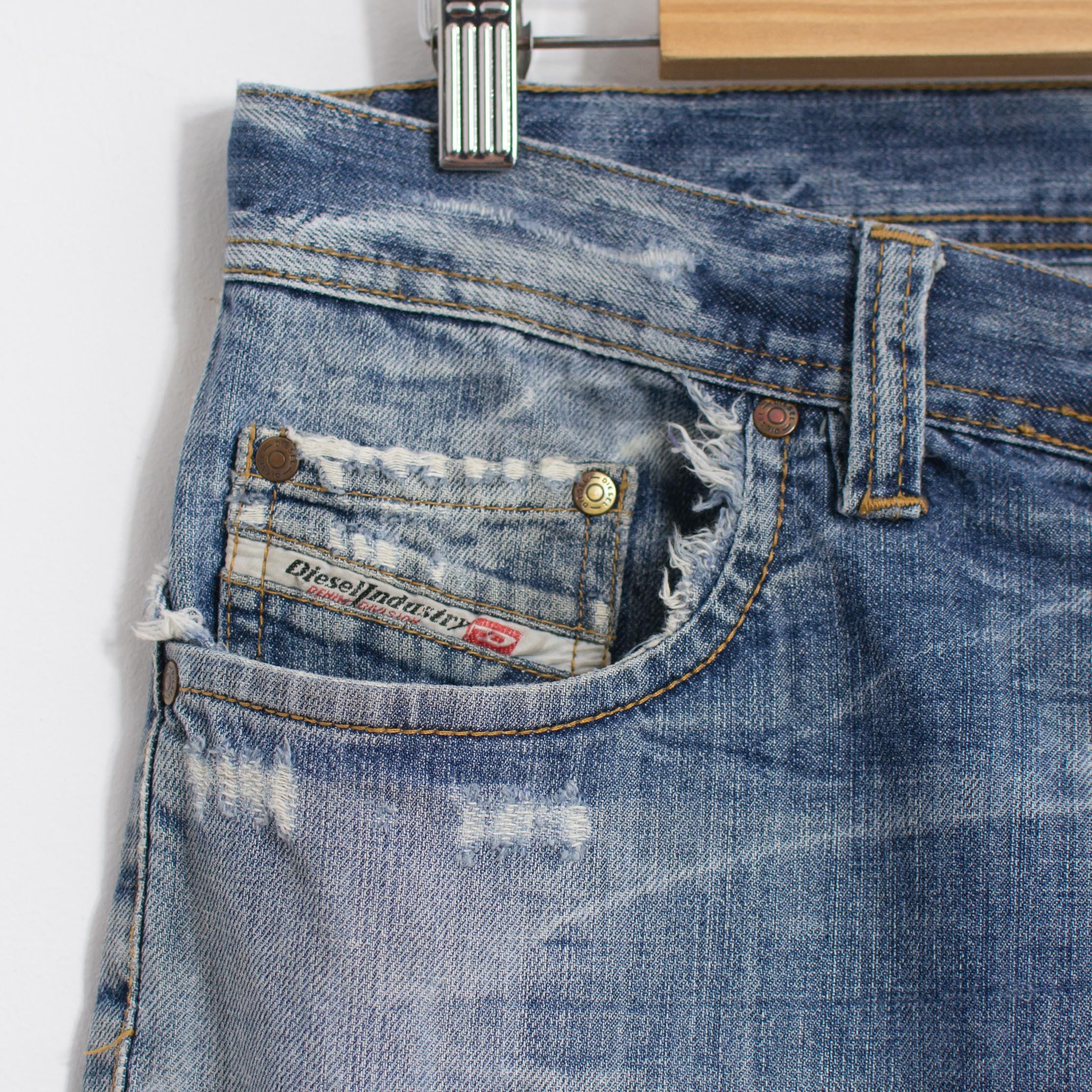 Diesel Y2K Distressed Straight Leg Jeans Size 32 - Etsy