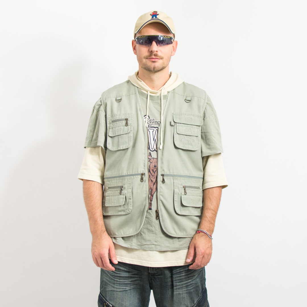 ウェア 90s LAND'S END fisherman vest Land's End 90s Fisherman Vest L Vintage Casual Multi-Color