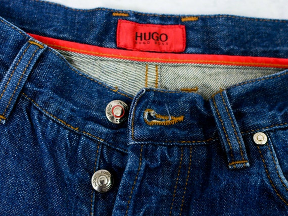 Hugo jeans W34 L32 pantalones azul vintage - Etsy México