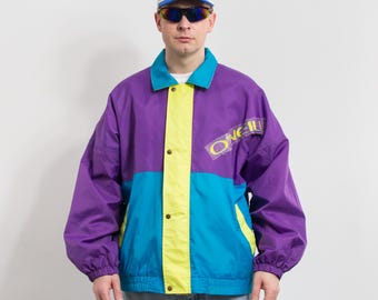 O'neill Jacket Vintage Colorblock Windbreaker Oversized Men Size