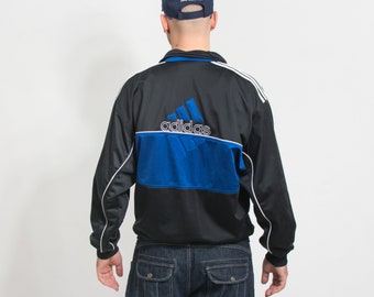 ADIDAS Track Jacket Vintage Zip up Tracksuit Top Men Size L - Etsy