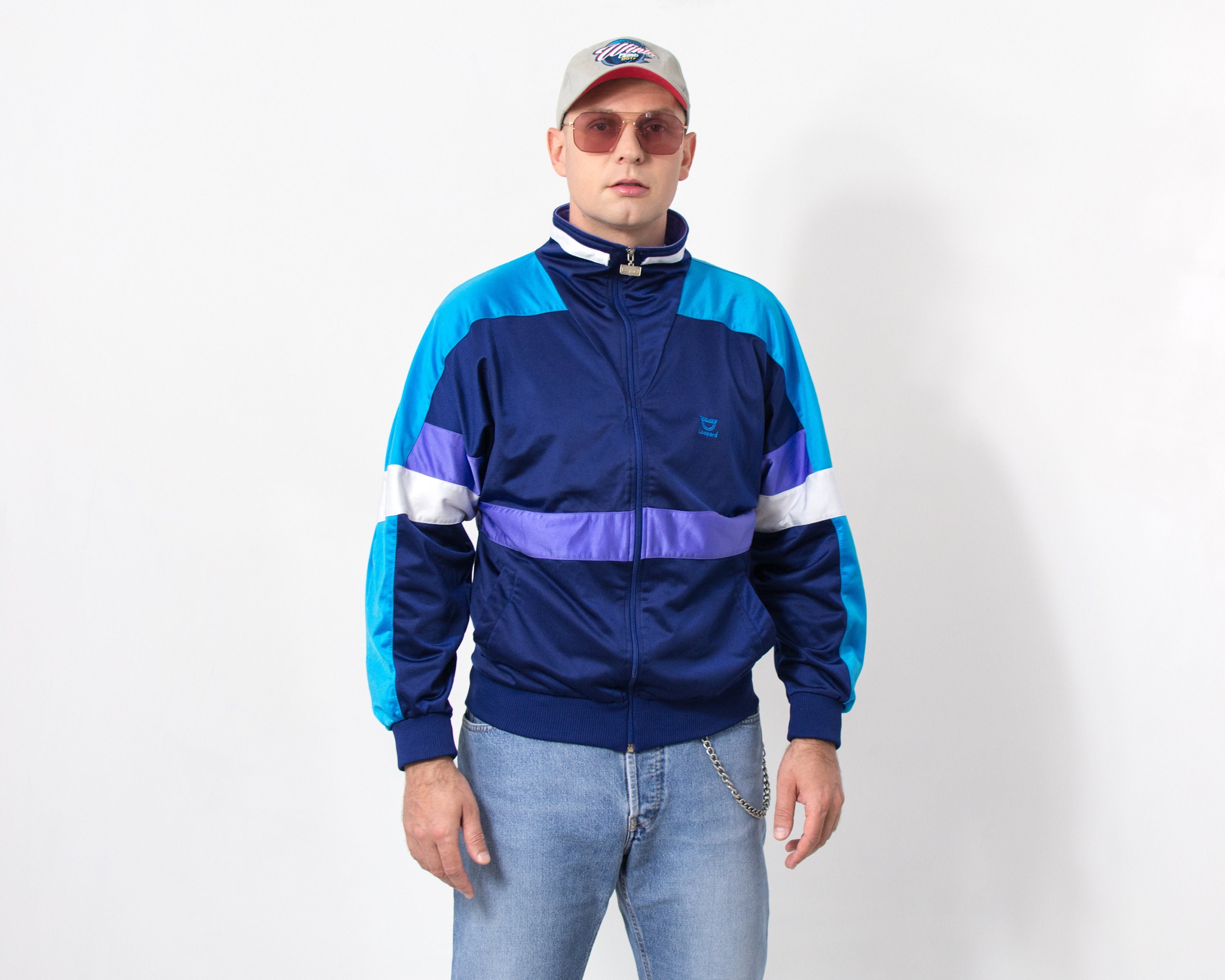 Leopard Tracksuit Top 90's Vintage Jacket Men Size M - Etsy Israel