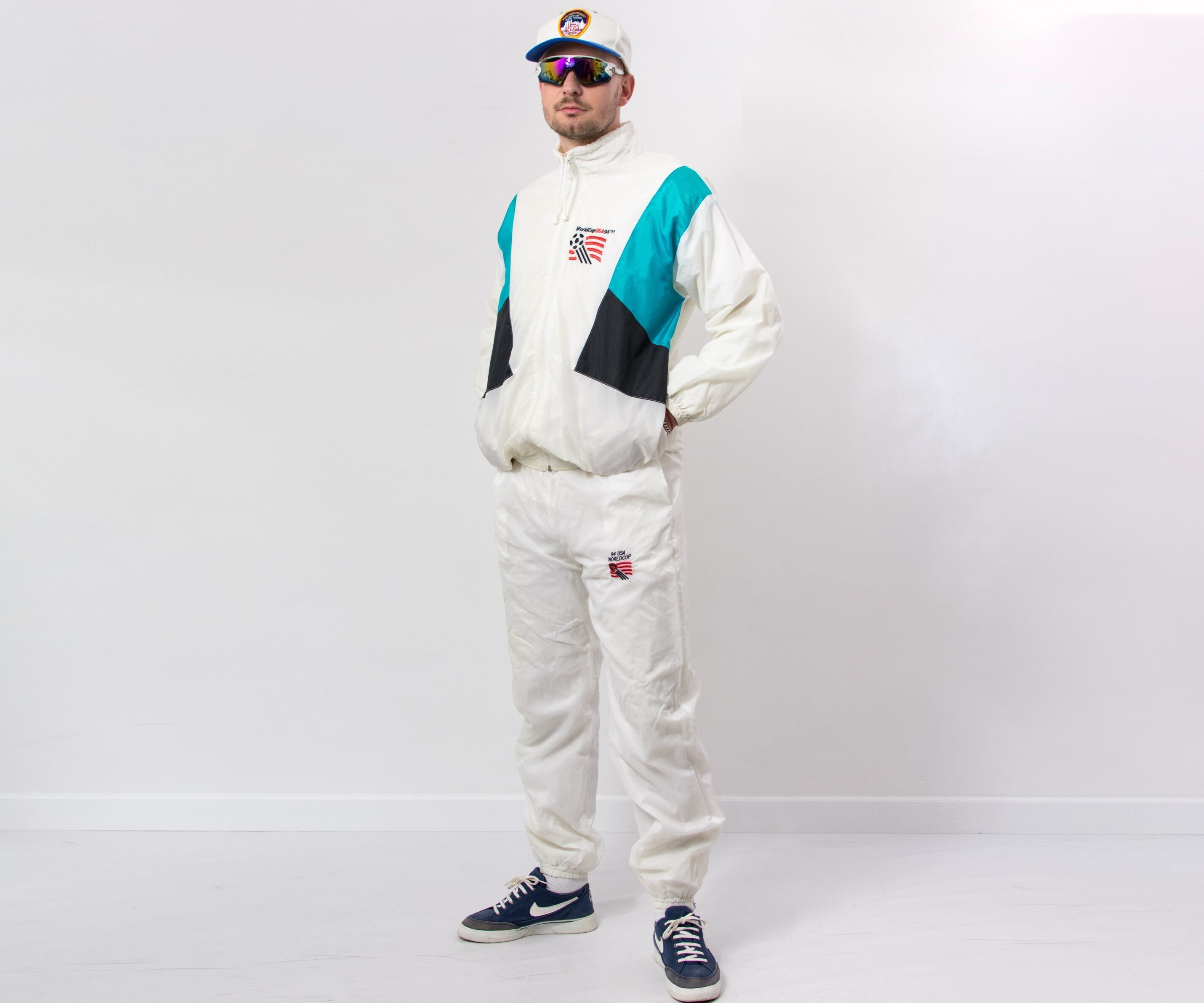 World Cup USA 1994 Tracksuit Vintage Athletic Two Piece Set Men Size M ...