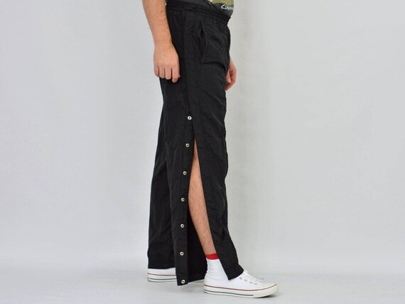 snap button track pants