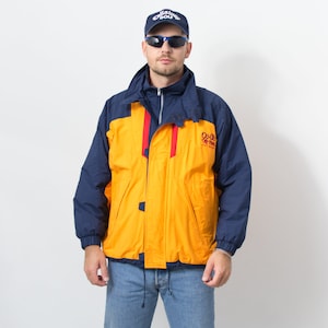 Skijacke Vintage Multi Farbe Schnee Fleece Futter Herren Größe S