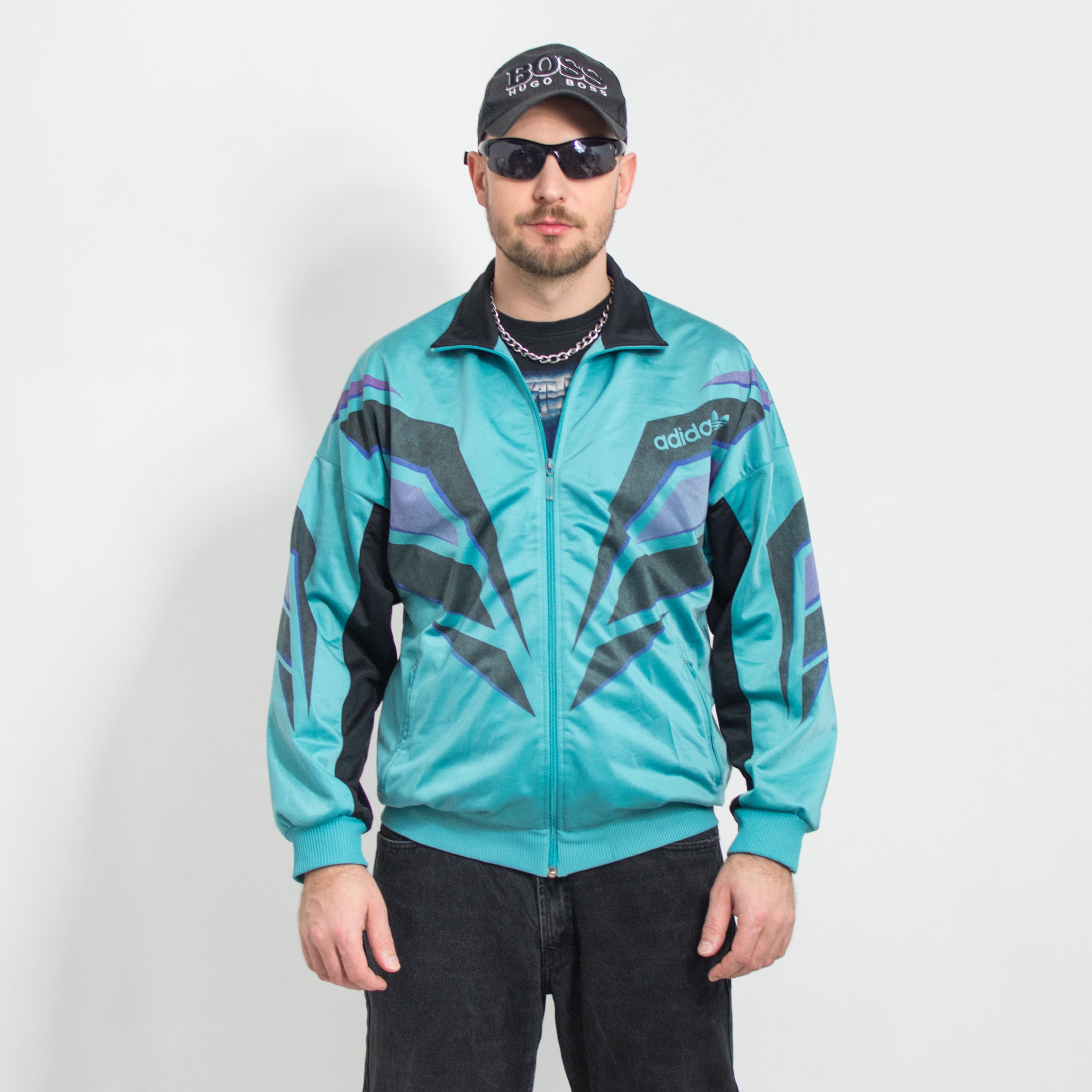 ADIDAS 80's Vintage Track Jacket Zip up Multi Color Men Size M - Etsy