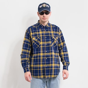 Flannel shirt plaid button down tartan men size XXL/XXXL