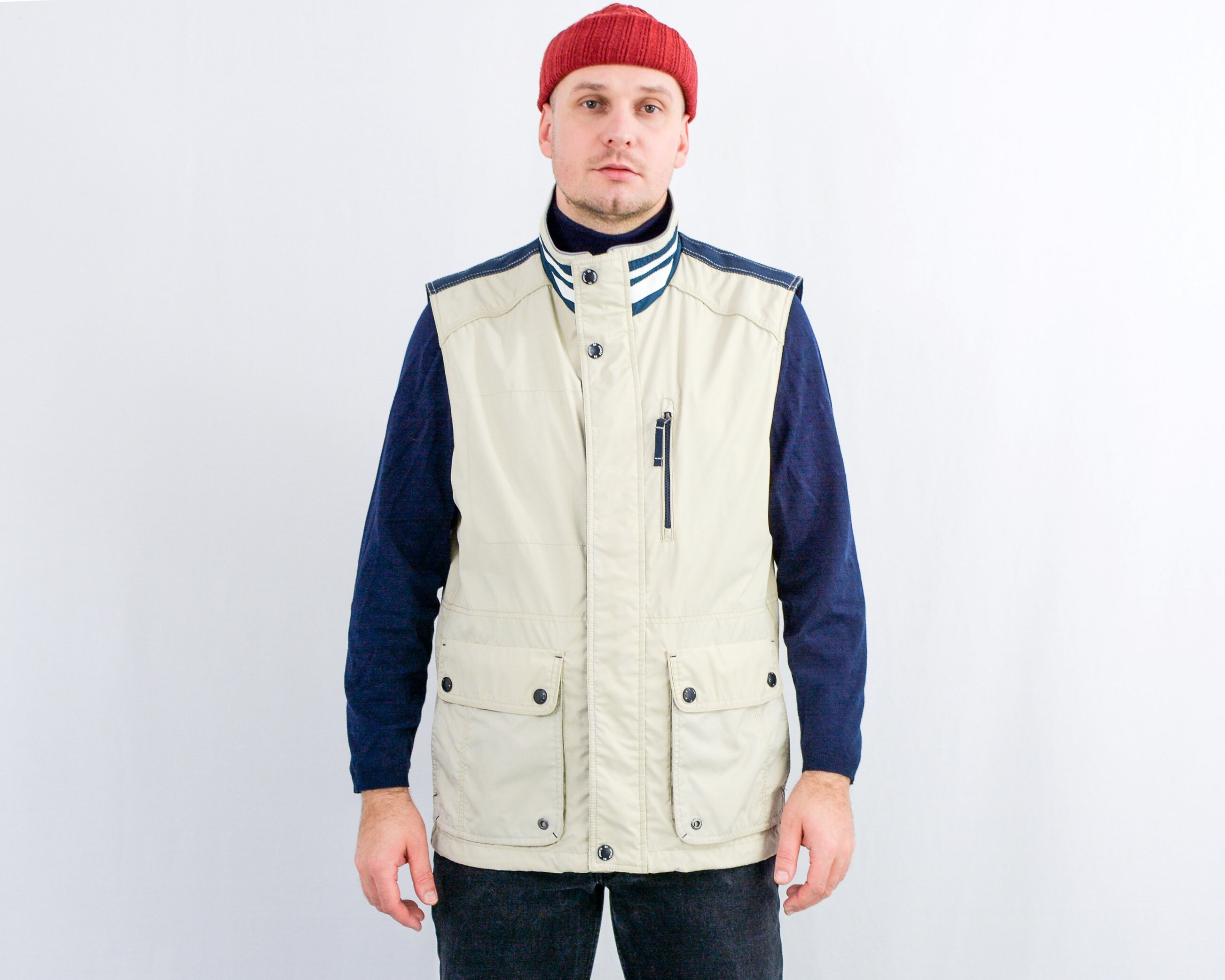 名作 archive old GAP nylon vest 00s y2k