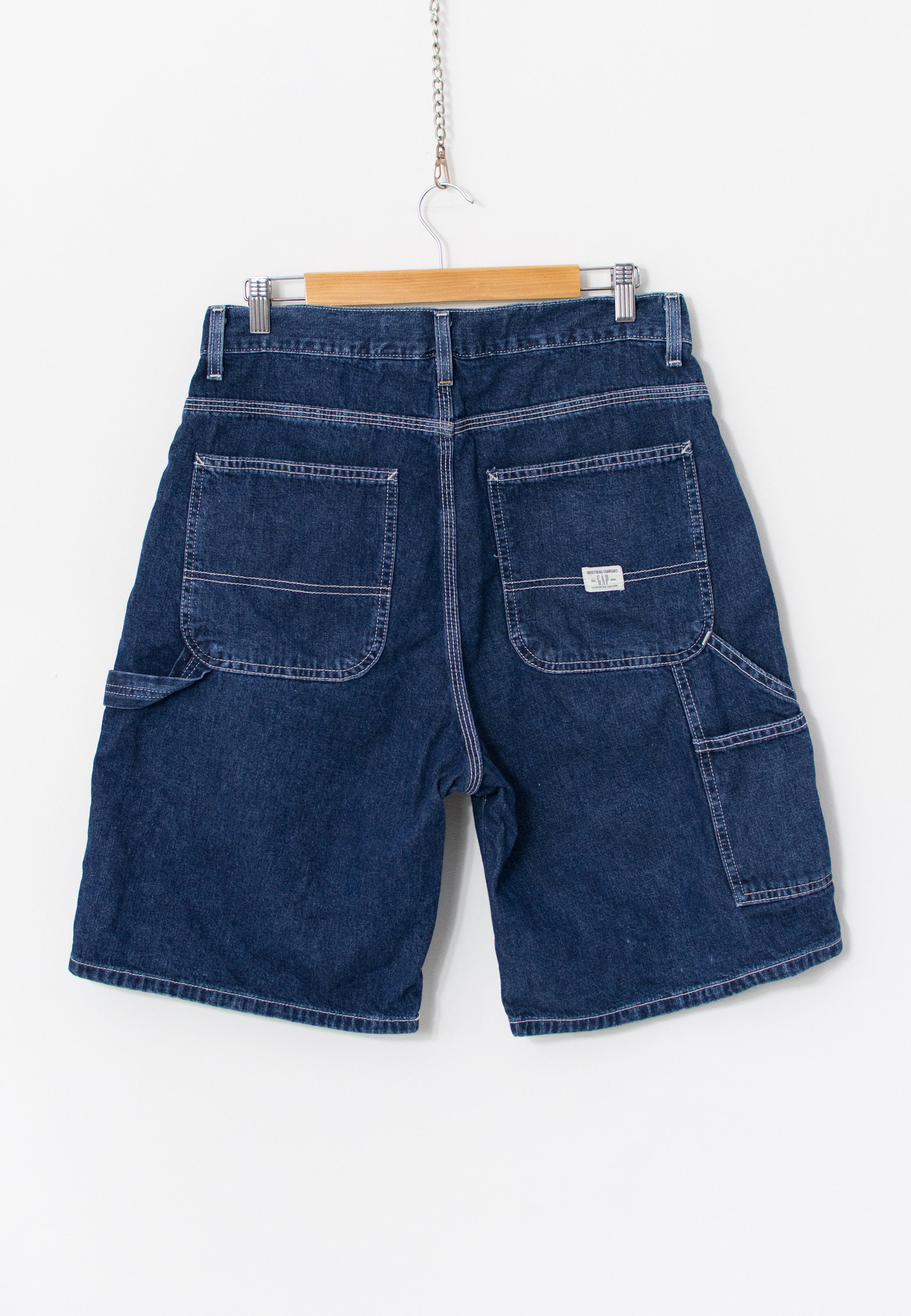 Gap Carpenter Shorts Vintage Cargo Denim Blokecore Men Size W33
