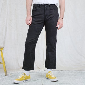 Jinglers jeans W34 L29 vintage black denim 90s trousers straight leg pants zip fly men L Large