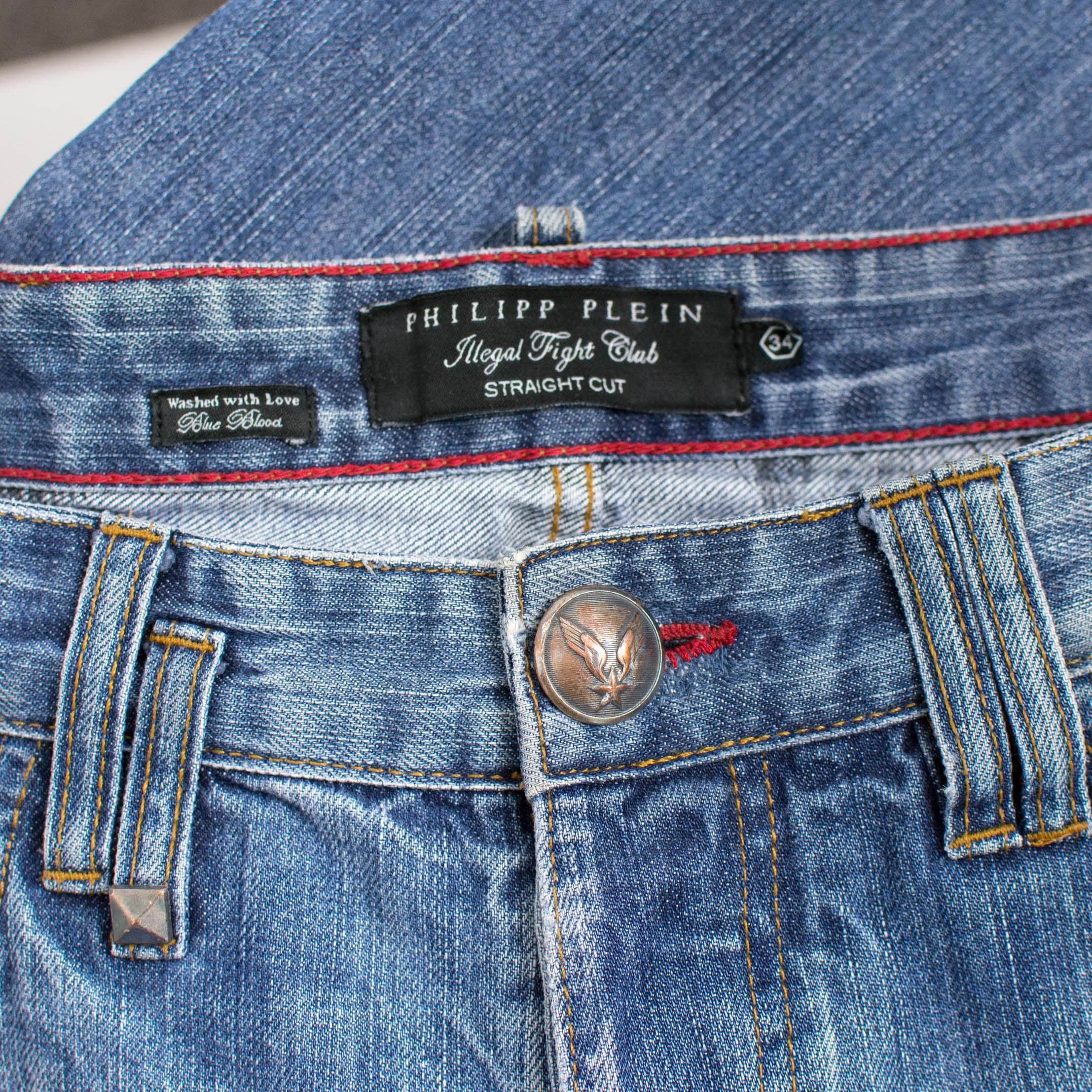 Philipp Plein straight-leg Distressed Jeans | Blue | FARFETCH 