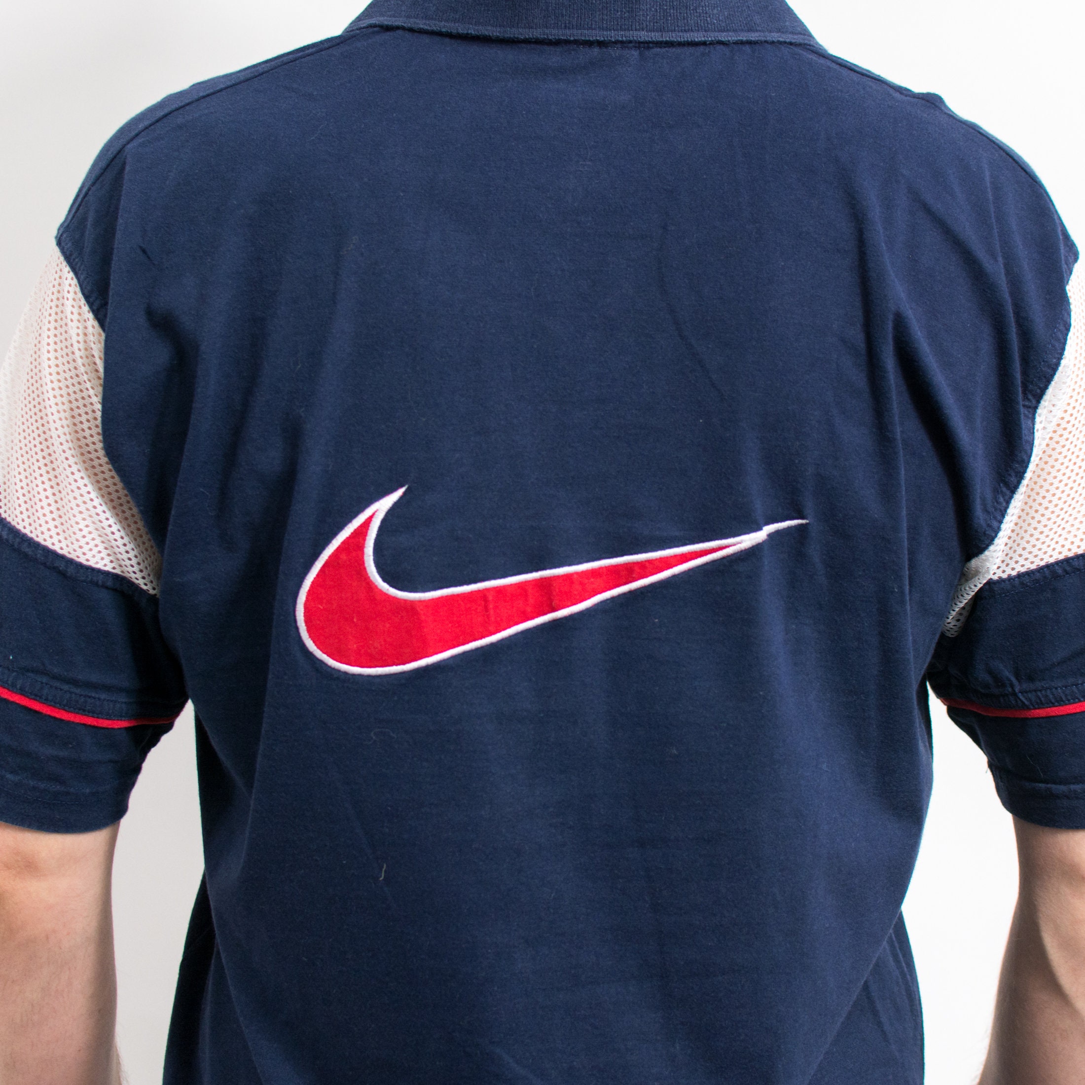 NIKE 90年代 ポロシャツ ヴィンテージ ブルーカラー 半袖 メンズ 