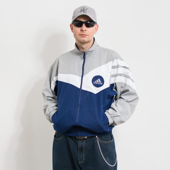ADIDAS 90's Track Jacket Vintage Windbreaker Men Size L - Etsy