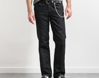 Mustang Vintage Black Straight Leg Jeans Y2k Marble Wash M - Etsy