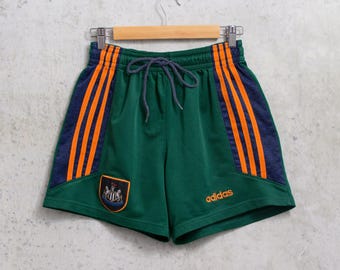 Pantalones cortos Adidas Newcastle United Vintage / Equipación visitante 1997/1998 / Fútbol retro / Talla M para hombre