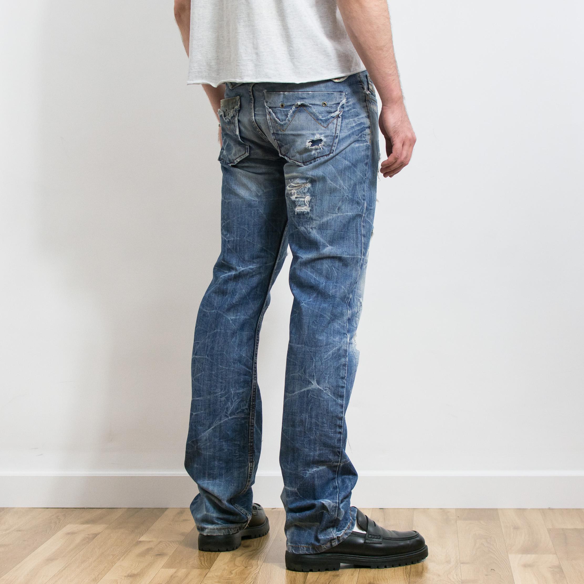 鬼フェード◎ y2k Diesel Straight Denim Pants Diesel Y2K Distressed Straight Leg Jeans Size 32 - Etsy