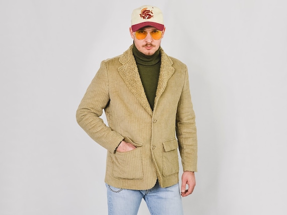 MEXX Corduroy jacket Vintage 90's faux shearling l